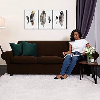 Amazon.com: CHUN YI 4 Pieces Stretch Sofa Cover for 3 Seater